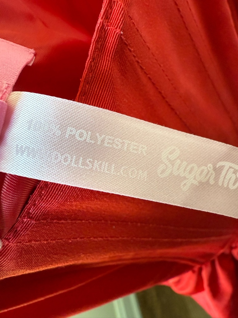 SUGAR THRILLZ Magic Moves Red Corset Mini Dress Balletcore Party Vamp Coquette M - Picture 5 of 6
